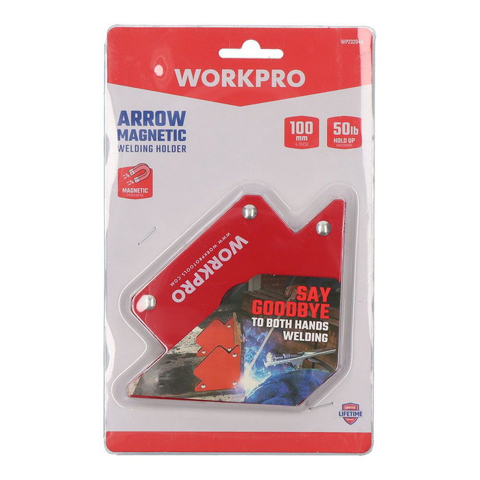 Workpro Escuadra Magnética de Soldadura 100 mm (4") Capacidad 45°, 90°, 135°, 180°