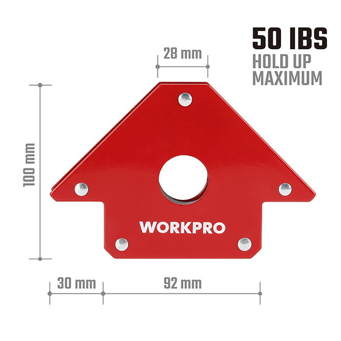Workpro Escuadra magnética de soldadura 100 mm