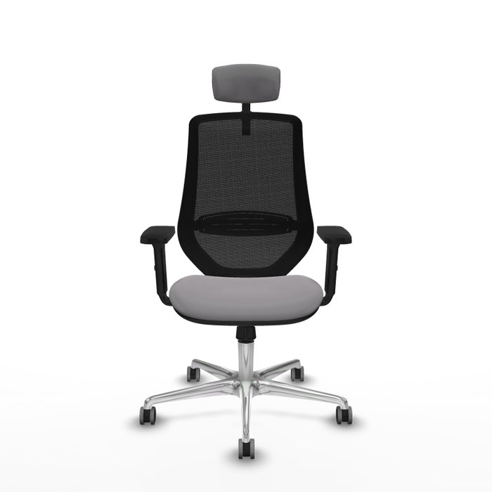 PIQUERAS Y CRESPO Silla de oficina Mardos con mecanismo Sincro, Gris y Negro