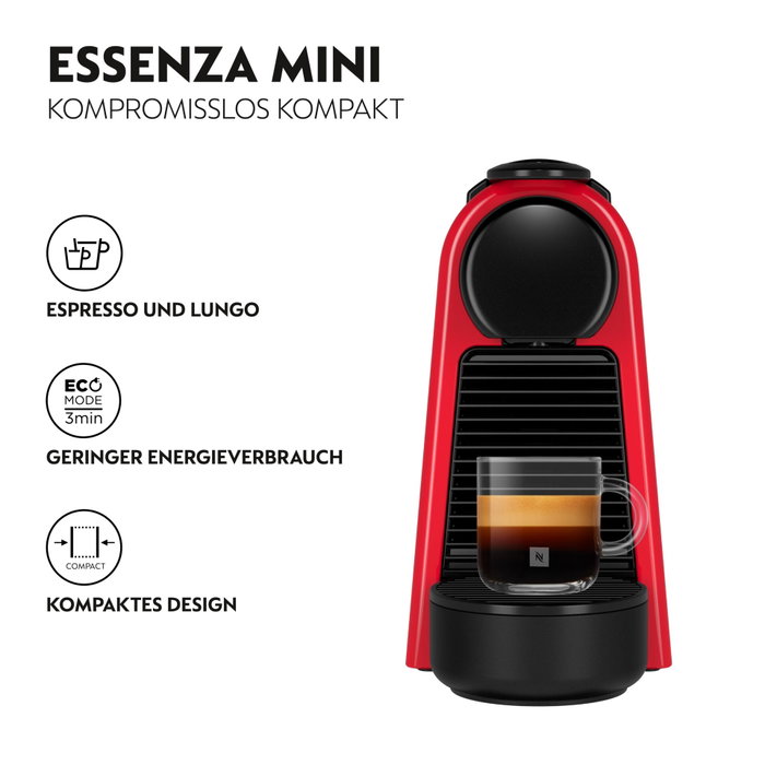 De'Longhi Essenza Mini EN 85.R, Rojo y Negro De'Longhi Essenza Mini EN 85.R, Rojo y Negro