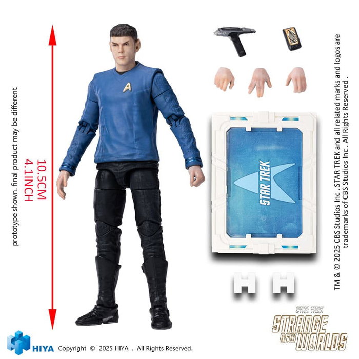 Hiya Toys Star Trek Strange New Worlds Spock Figura 1/18 Exquisite Mini Series