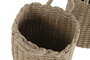 DKD Home Decor Cesta Basicos Blanco Beige 30 x 43 x 30 cm Set de 2