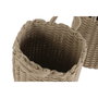 DKD Home Decor Set de 2 Cestas de Cuerda 30x30x43 cm Blanco y Beige