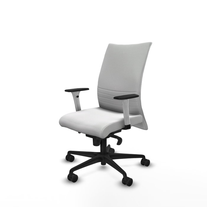 PIQUERAS Y CRESPO Silla Albacete confidente con mecanismo Sincro, Tela Blanca PIQUERAS Y CRESPO Silla Albacete confidente con mecanismo Sincro, Tela Blanca