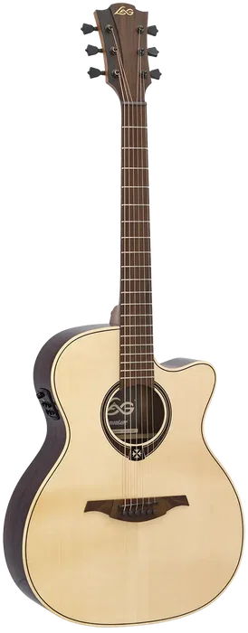 Lag Tramontane 218 A/E Guitarra Acústica-Eléctrica Auditorium Cutaway - Tapa Abeto Engelmann Macizo, Fondo Palisandro, Natural