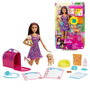 Barbie Muñeca Adopta Perritos HKD86 Mattel Juguete para Niños +3 Años