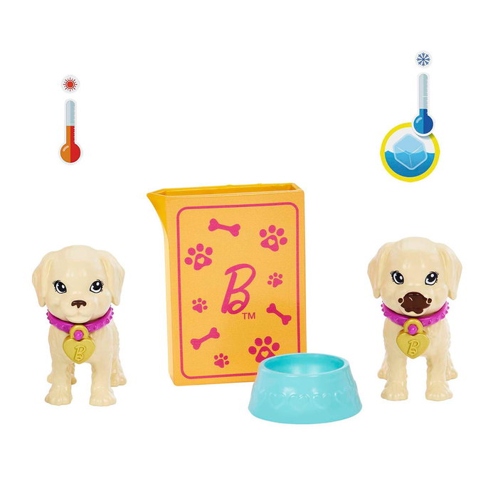 Barbie Muñeca Adopta Perritos HKD86 Mattel Juguete para Niños +3 Años