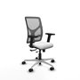 PIQUERAS Y CRESPO Silla de oficina Motilla con mecanismo Sincro/Traslack Blanco/Gris