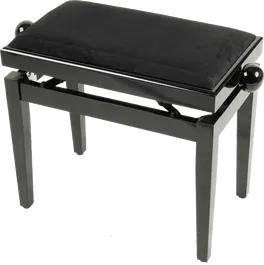 Quiklok Banqueta Piano PB10 Madera Negro Brillante Altura Ajustable