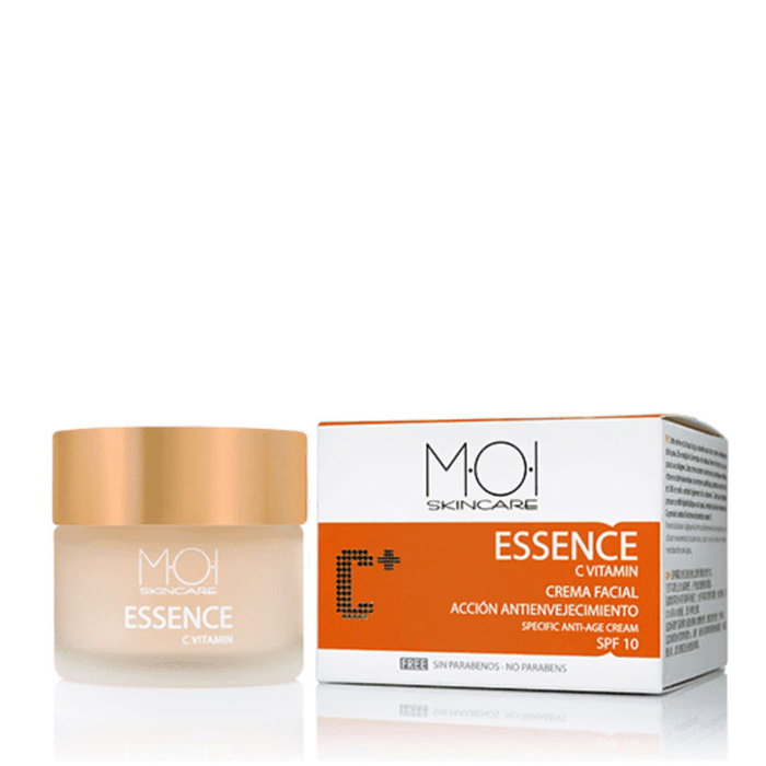 Moi Essence Vitamina C Crema Antiedad con Ácido Hialurónico y Protección UVA/UVB 50 ml