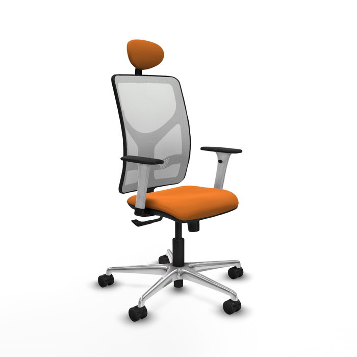 PIQUERAS Y CRESPO Silla de oficina Motilla Naranja y Blanco PIQUERAS Y CRESPO Silla de oficina Motilla Naranja y Blanco