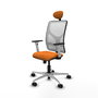 PIQUERAS Y CRESPO Silla de oficina Motilla Naranja y Blanco