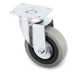 Q&Q Rueda giratoria JADE PLUS de 80 mm con placa