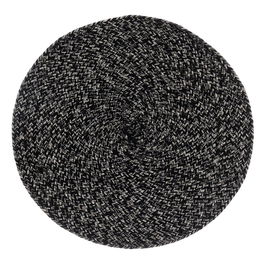 Salvamantel Trenzado Negro-Blanco 38 X 38 cm