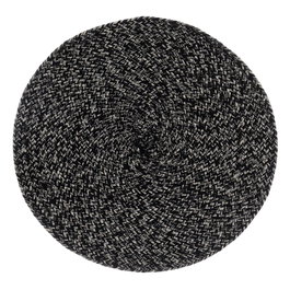 Ixia Salvamantel Trenzado Negro-Blanco 38 x 38 cm (Pack de 4)