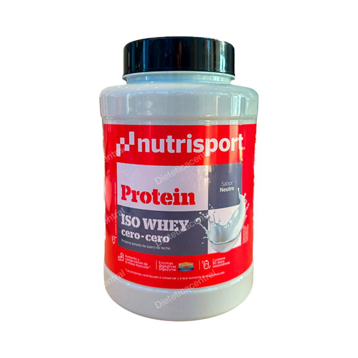 NUTRISPORT Iso Whey Cero Cero Neutro 1Kg - Aislado de Proteína de Suero 90%, 0% Azúcar, 0% Grasa, Alto en Proteínas, con Vitamina B6, Suplemento Deportivo NUTRISPORT Iso Whey Cero Cero Neutro 1Kg - Aislado de Proteína de Suero 90%, 0% Azúcar, 0% Grasa, Alto en Proteínas, con Vitamina B6, Suplemento Deportivo