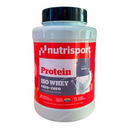 NUTRISPORT Iso Whey Cero Cero Neutro 1Kg Proteína Aislada de Suero Sin Grasas Ni Azúcares