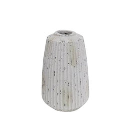 DKD Home Decor Jarrón Magnesia Envejecido Blanco 28x28x41 cm