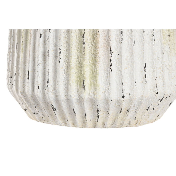 DKD Home Decor Jarrón Magnesia Envejecido Blanco 28x28x41 cm