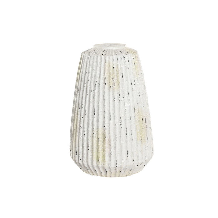 DKD Home Decor Jarrón Magnesia Envejecido Blanco 28x28x41 cm