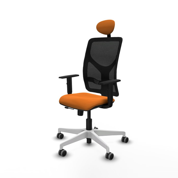 PIQUERAS Y CRESPO Silla de oficina Motilla Naranja y Negro PIQUERAS Y CRESPO Silla de oficina Motilla Naranja y Negro