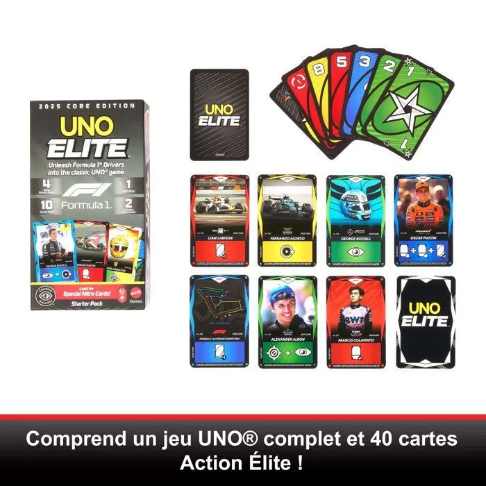 Mattel UNO Elite Formula 1 Starter-Set