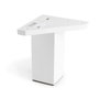 REI Pata Esquinera Cuadrada Modelo 972, ABS Blanco, 42x42x100 mm - Para Esquinas de Muebles, Soporta 100 kg