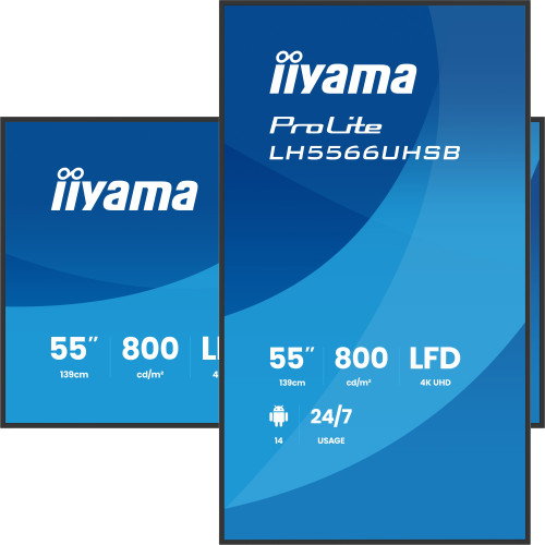 Iiyama LH5566UHSB-B1AG Monitor de 55 pulg. 4K UHD Android