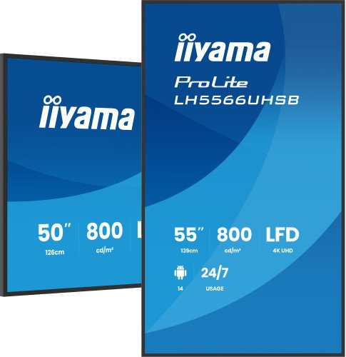 Iiyama LH5566UHSB-B1AG Monitor de 55 pulg. 4K UHD Android