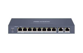 Hikvision Switch PoE 8 Puertos Fast Ethernet Smart Gestionable L2 802.3af/at/bt PoE 120W 300m