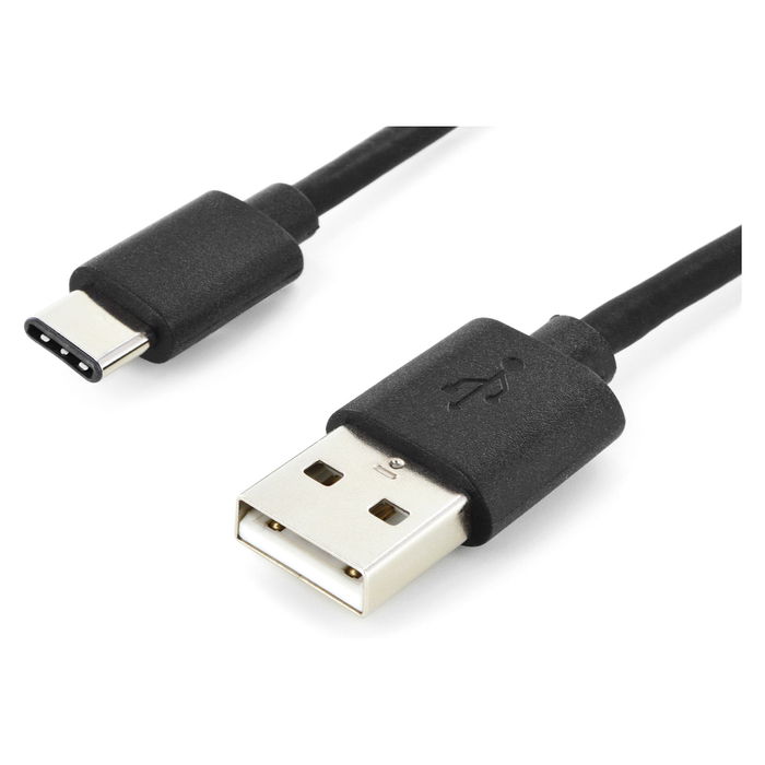 Digitus Cable de conexión USB 2.0 USB-A a USB-C, 1.8 m, velocidad 480 Mbps / 0.48 Gbit/s, Plug & Play, color negro