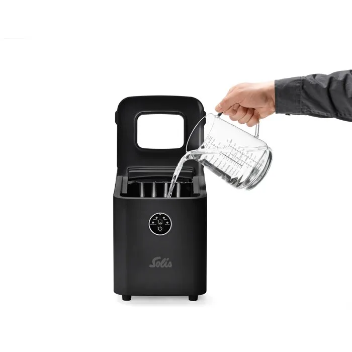 Solis Ice Cube Express Máquina de Cubitos de Hielo Negra 12 kg/24h 2 Tamaños Producción Rápida