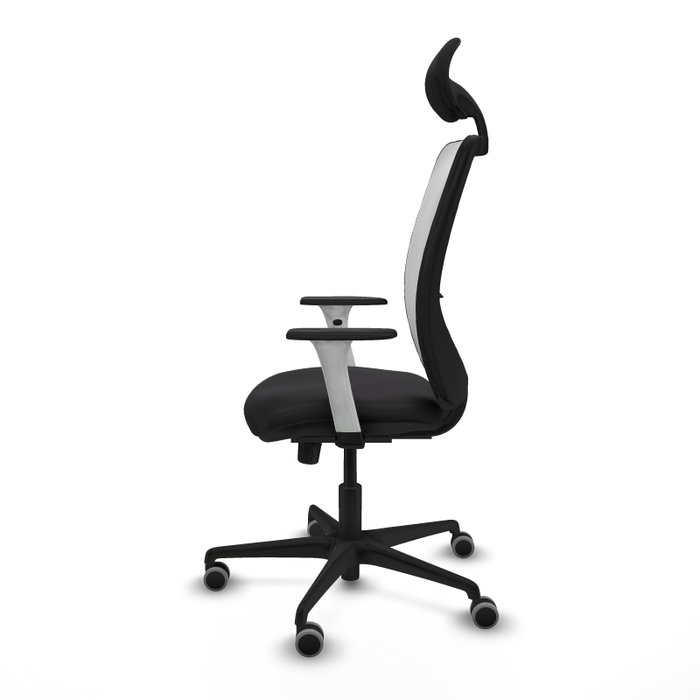 PIQUERAS Y CRESPO Silla de oficina Zulema con mecanismo Sincro, Negro y Blanco