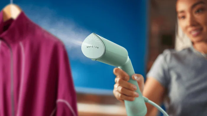 Philips Vaporizador de mano STH5010/70, 1300 W, Cocción al vapor vertical, Flujo de vapor continuo, Verde