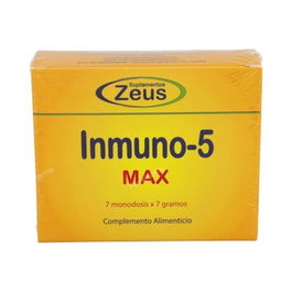ZEUS Inmuno-5 Max 7Sbrs. Complemento alimenticio hongos y Vitamina C para sistema inmunitario