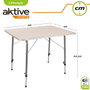 Color Baby Mesa de camping regulable en altura 80X60XH50/69 cm