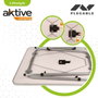 Color Baby Mesa de camping regulable en altura 80X60XH50/69 cm