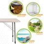 Color Baby Mesa de camping regulable en altura 80X60XH50/69 cm