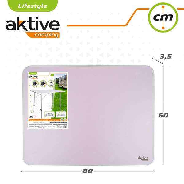 Color Baby Mesa de Camping Regulable en Altura 80x60xh50/69 cm