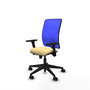 PIQUERAS Y CRESPO Silla de oficina Motilla Sincro/Traslack Crema y Azul