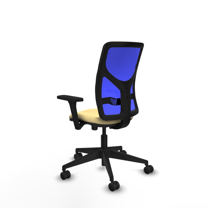 PIQUERAS Y CRESPO Silla de oficina Motilla Sincro/Traslack Crema y Azul