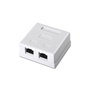 Aisens Roseta de Superficie RJ45 Cat.6 FTP 2 Tomas Blanco A139-0304