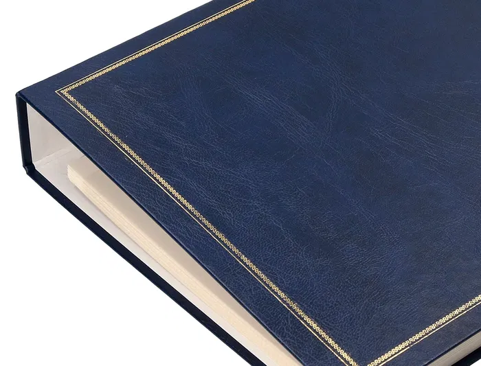 Liderpapel Álbum de Fotos Serie Classic con Anillas y 20 Hojas Autoadhesivas, Color Azul