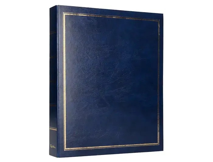 Liderpapel Álbum de Fotos Serie Classic con Anillas y 20 Hojas Autoadhesivas, Color Azul