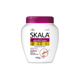 Skala Crema Acondicionadora Extra Lisos Cabello Liso y Sin Frizz 1000ML Fortalecida con Vitamina E D'Panthenol Proteínas de Arroz Almidón de Maíz Aminoácidos