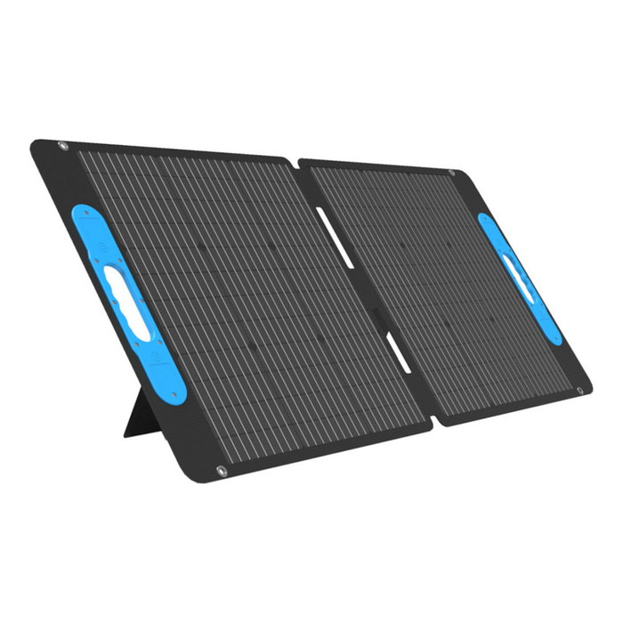 RealPower Panel Solar Plegable SP-100E 100 W 2 Paneles Monocristalino con USB Tipo C y Tipo A, para Balcón, Camping y Jardín