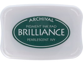 Tsukineko Almohadilla de Tinta Brilliance Hiedra Perlada Efecto Nacarado 95x65mm