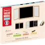 Jeujura JEU3225280880402 Pizarra Triptico Mural 2 Paneles Doble Cara Pizarra/Rotulador