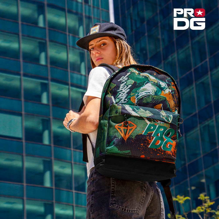 Pro-Dg Mochila HS FAN 2.2 Diamond PRO-DG Urbana Multicolor, Compartimento Principal, Bolsillo Frontal, Ripstop Repelente Líquidos, Cintas Trolley, 24L