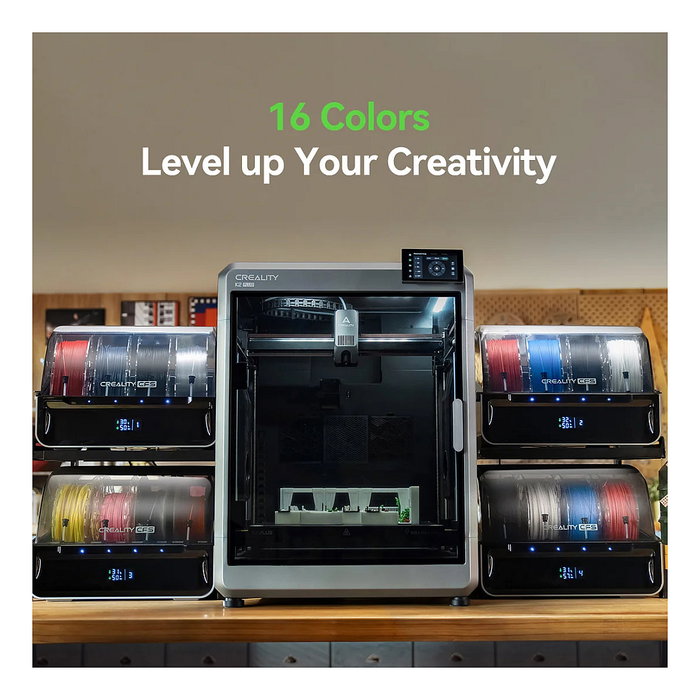 Creality CFS Multicolor System Box, Sistema de Filamento 3D, Resistente a la Humedad, Negro y Transparente, 4,56 kg